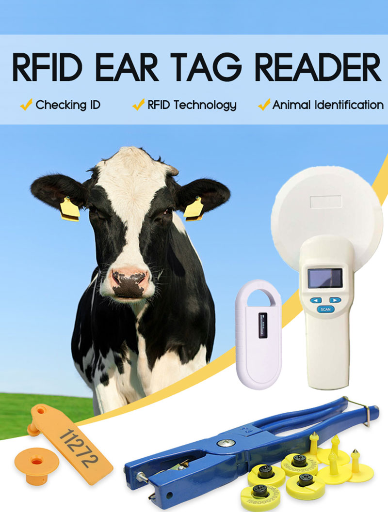 Ручной считыватель карт RFID для сбора ушных бирок животных