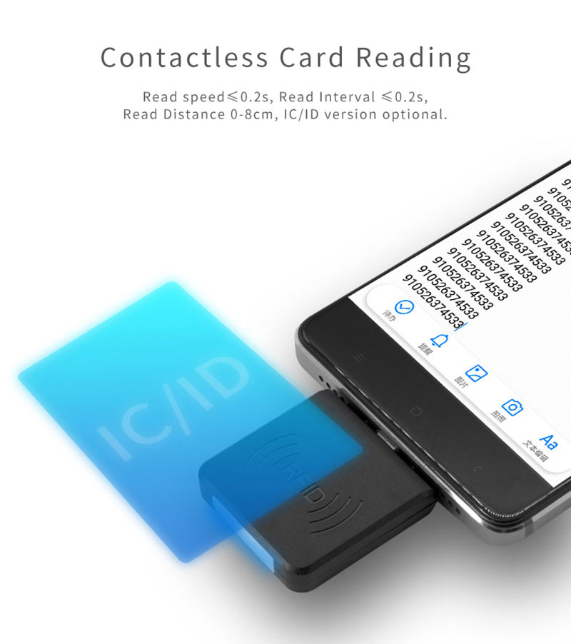Частота 13,56 МГц Android Phone Microchip RFID Reader 3