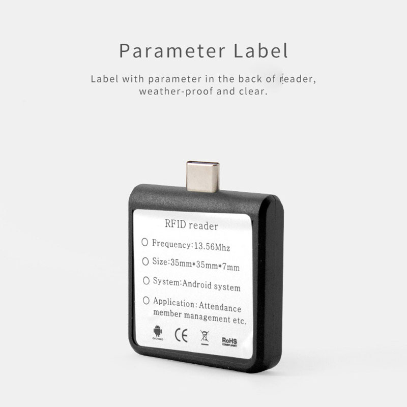 Частота 13,56 МГц Android Phone Microchip RFID Reader 6