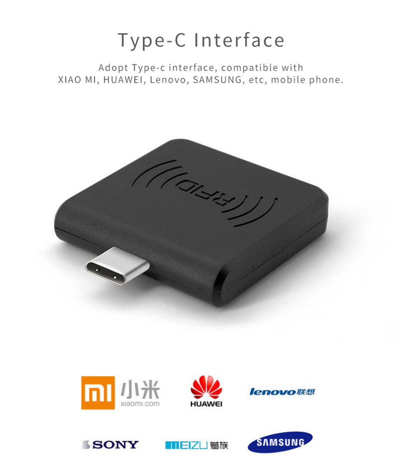 Частота 13,56 МГц Android Phone Microchip RFID Reader 7