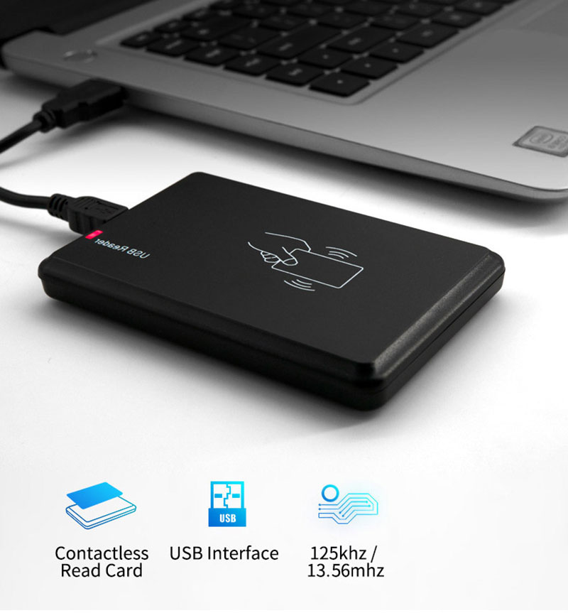 Настольный бесконтактный USB-считыватель RFID-карт для карт с метками 125 кГц 2