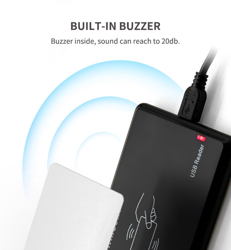 Настольный бесконтактный USB RFID-считыватель карт для карт 125 кГц, теги 9