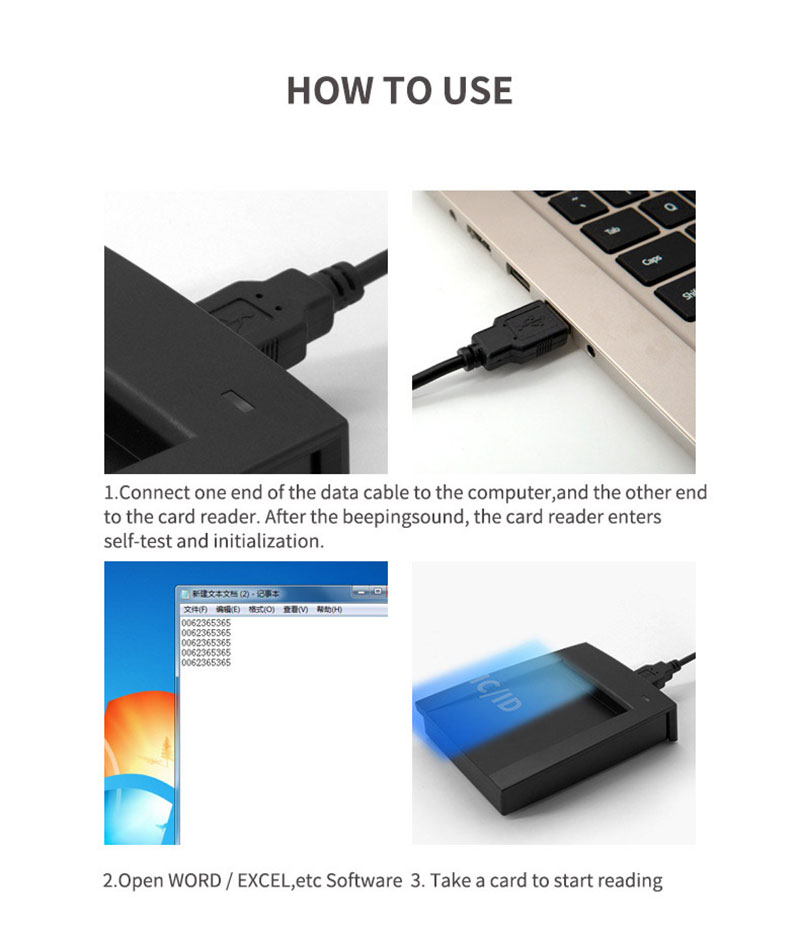 Считыватель RFID-карт для чип-карты Em4100 TK4100 SMC4001 9