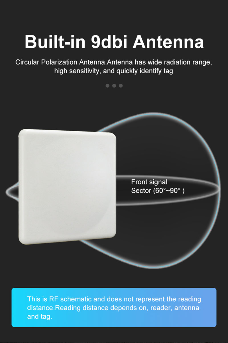 UHF RFID R2000 Chip 9dbi дальнего действия считыватель антенны с круговой поляризацией 5