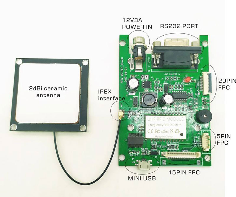 Модуль одноканального считывателя RFID UHF радиочастотной идентификации мобильного телефона компьютера встроенного считывателя карт UHF3