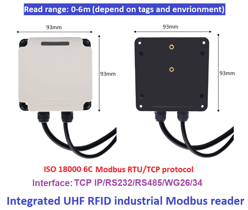 RFID Промышленный считыватель Modbus подключенный ПЛК UHF RFID 915M все в одном управление производственной линией