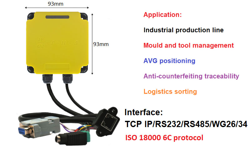 RFID Промышленный считыватель Modbus подключенный ПЛК UHF RFID 915M все в одном управление производственной линией 7