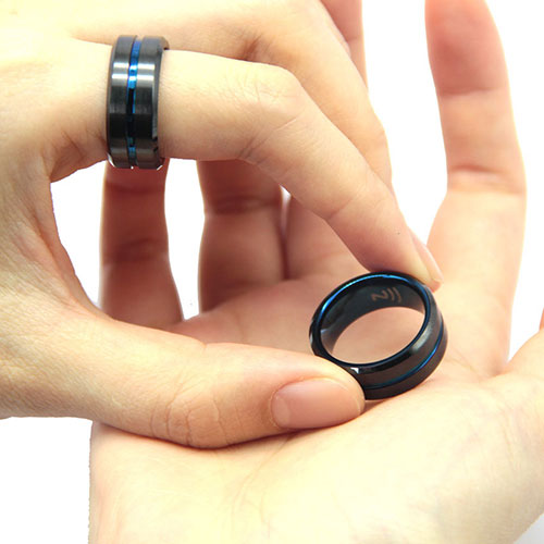 Многофункциональное черное керамическое RFID смарт-кольцо для визитной карточки ключа от двери 5