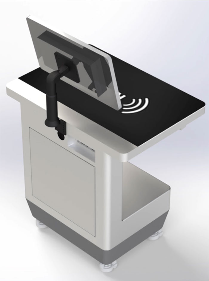 RFID вертикальная рабочая станция самообслуживания аппарат для выдачи и возврата терминал самообслуживания UHF вертикальная считывающая и расчетная платформа производитель 5