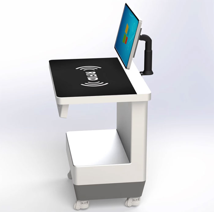RFID вертикальная рабочая станция самообслуживания аппарат для выдачи и возврата терминал самообслуживания UHF вертикальная считывающая и расчетная платформа производитель 6