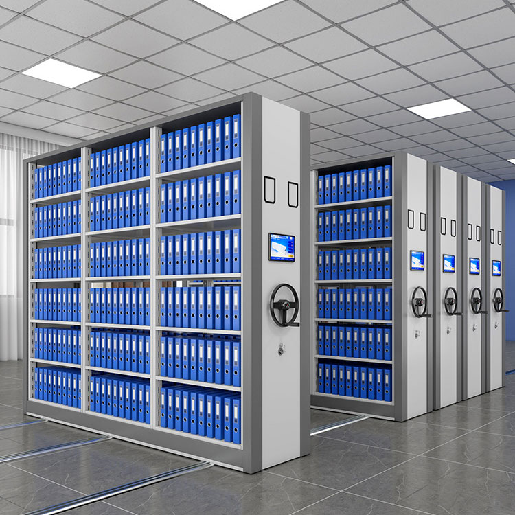 RFID Компактная стойка интеллектуальная архивная комната с ручным приводом, подвижная RFID Smart filing cabinet стальной электрический интеллектуальный компактный шкаф
