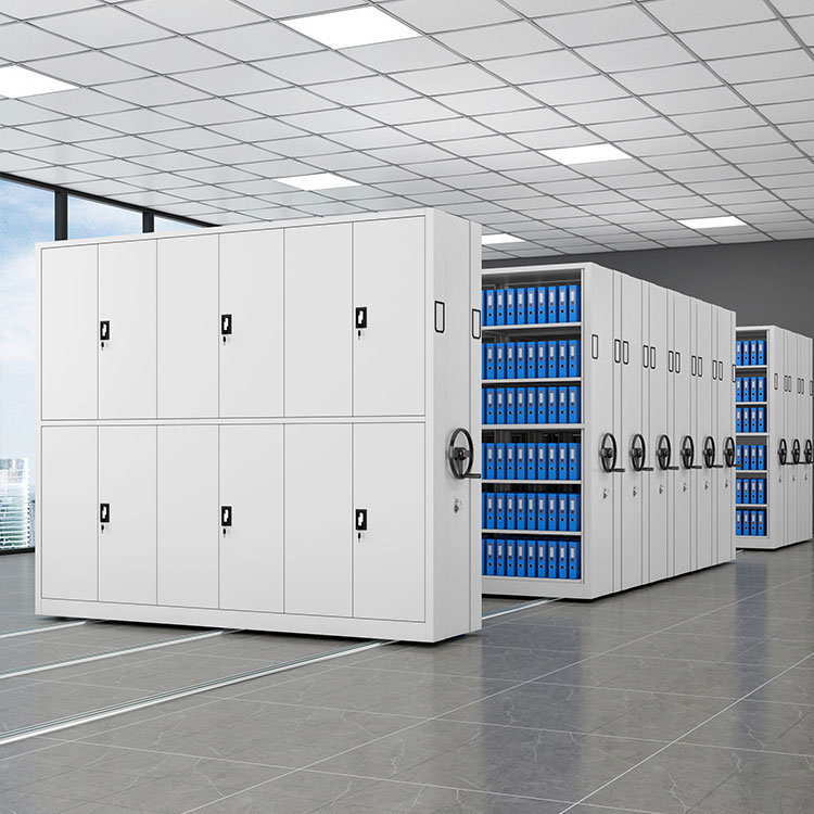 RFID Компактная стойка умный архивный зал с ручным приводом, подвижная RFID Smart filing cabinet стальной электрический интеллектуальный компактный шкаф 4