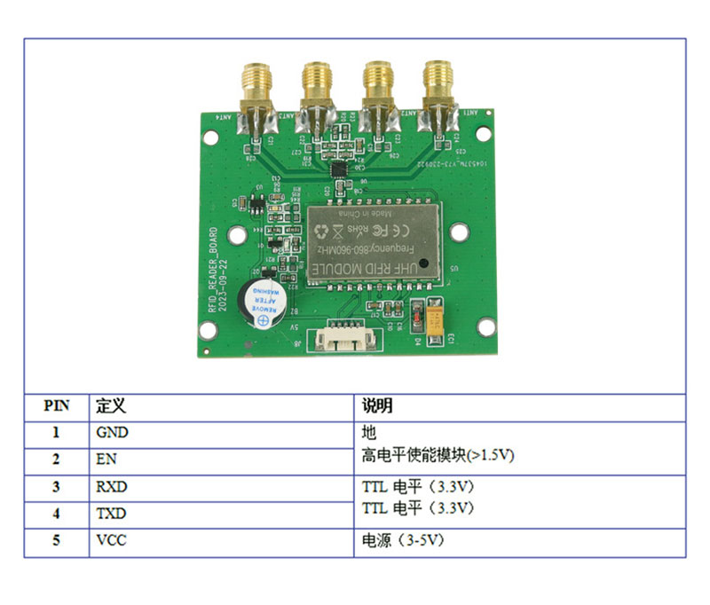 модуль сверхвысокой частоты rfid, четырехканальный модуль считывателя UHF International Universal Radio Frequency Identification, четырехантенный модуль