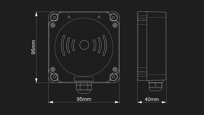 RFID UHF MQTT Profinet протокол RJ45 промышленный UHF считыватель карт 0-36 В 2 метра IP65 2